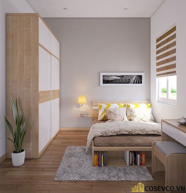 Trang trí phòng ngủ nhỏ hẹp với gỗ công nghiệp giá rẻ - Hình ảnh 16