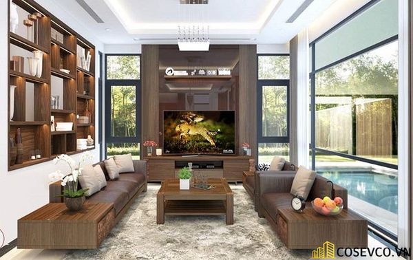 Tủ trang trí phòng khách hiện đại là một trong những món đồ rất thích hợp để trang trí phòng khách trở nên tinh tế và hiện đại hơn bao giờ hết - Mẫu 1