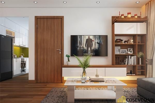 Tủ phòng khách làm từ chất liệu gỗ công nghiệp đang là xu hướng thiết kế nội thất hiện nay - View 1