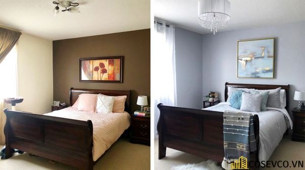 Hình ảnh trước và sau khi cải tạo phòng ngủ